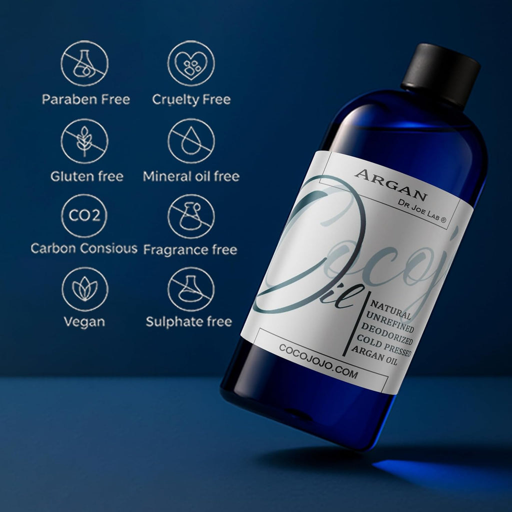 Deodorized Argan Oil for Hair Treatment Oils, Pure Argan Oil for Face, Unrefined Unscented Cold Pressed Extra Virgin - 32 Oz (Pack of 1) - Packaging May Vary