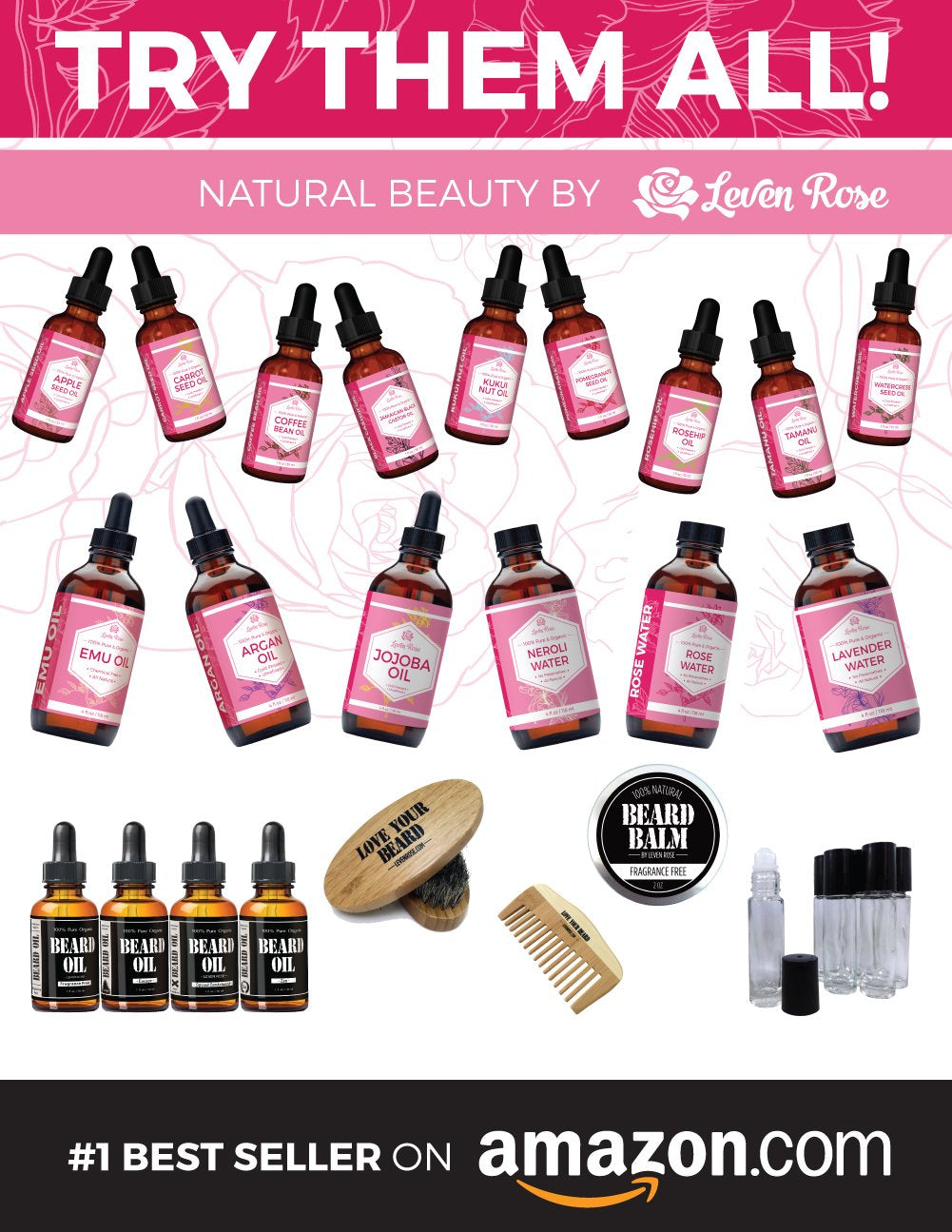 Pure Rosehip Oil for Face Organic Cold Pressed 4 Oz - Rose Hip Seed Oil, Unrefined for Nighttime Face Moisturizer for Hair, Skin & Nails