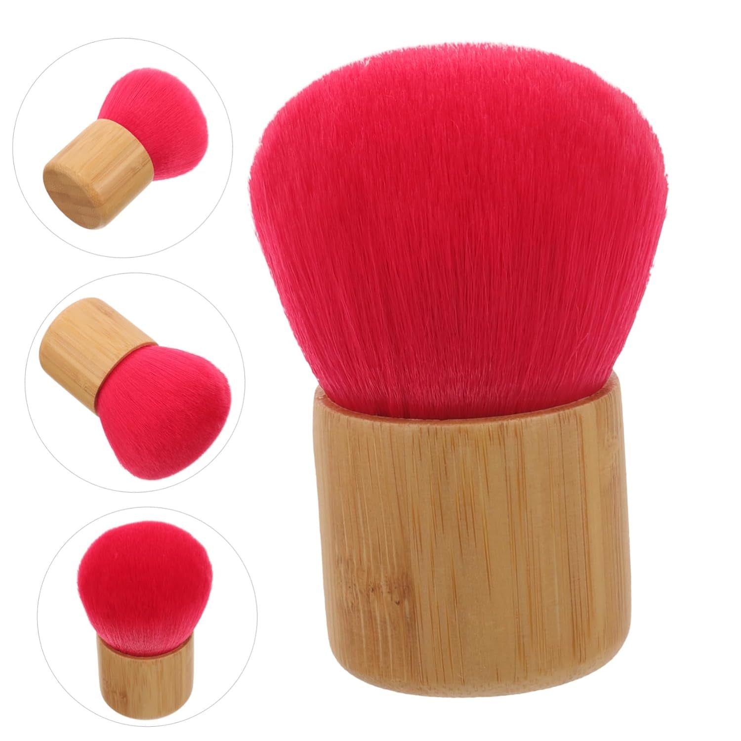 Makeup Brush for Loose Powder Foundation round Faux Cosmetic Brush for Travel Gentle Bristles for Face Makeup Application for Highlighting and Blush