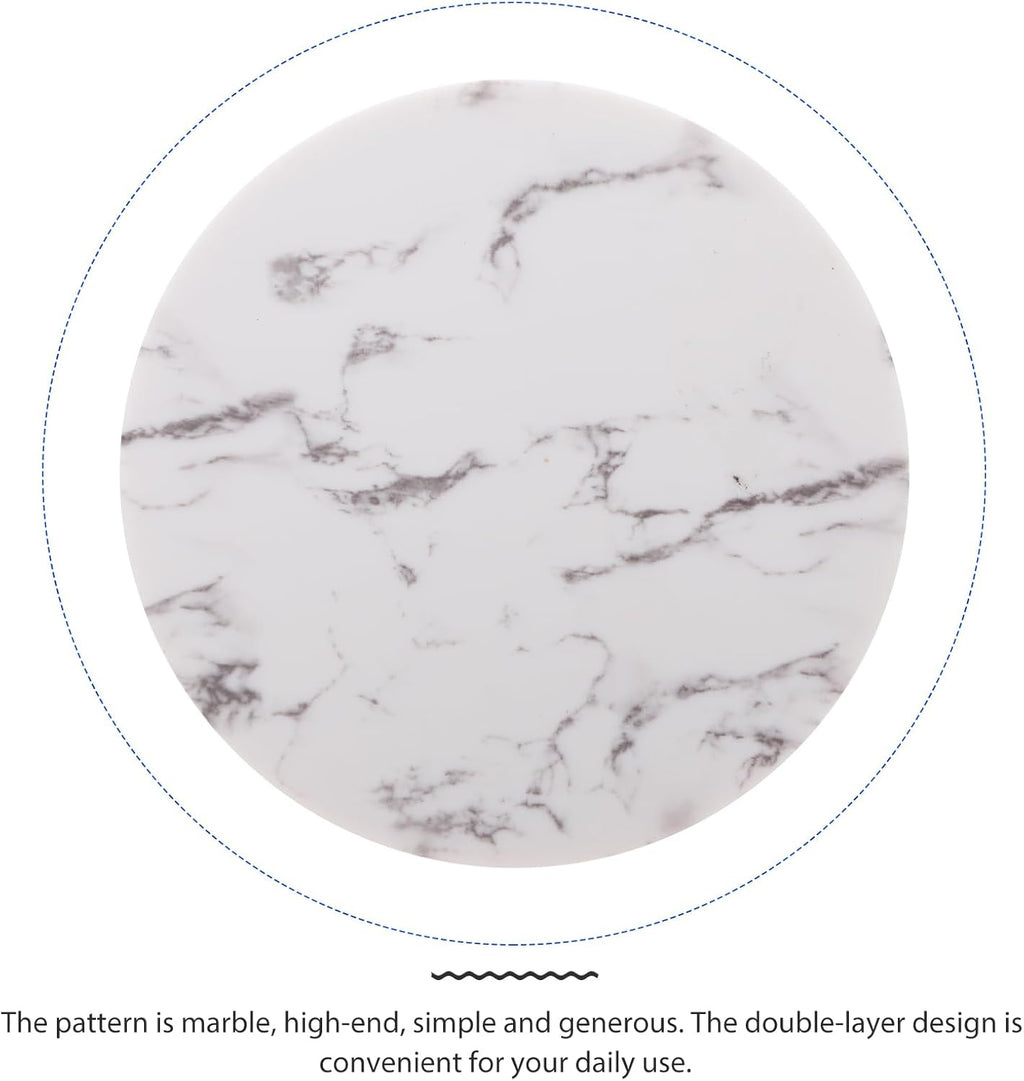 Marble Texture Pressed Powder Case Compact Makeup Powder Box Double Layer Empty Cosmetic Container for Diy Loose Travel