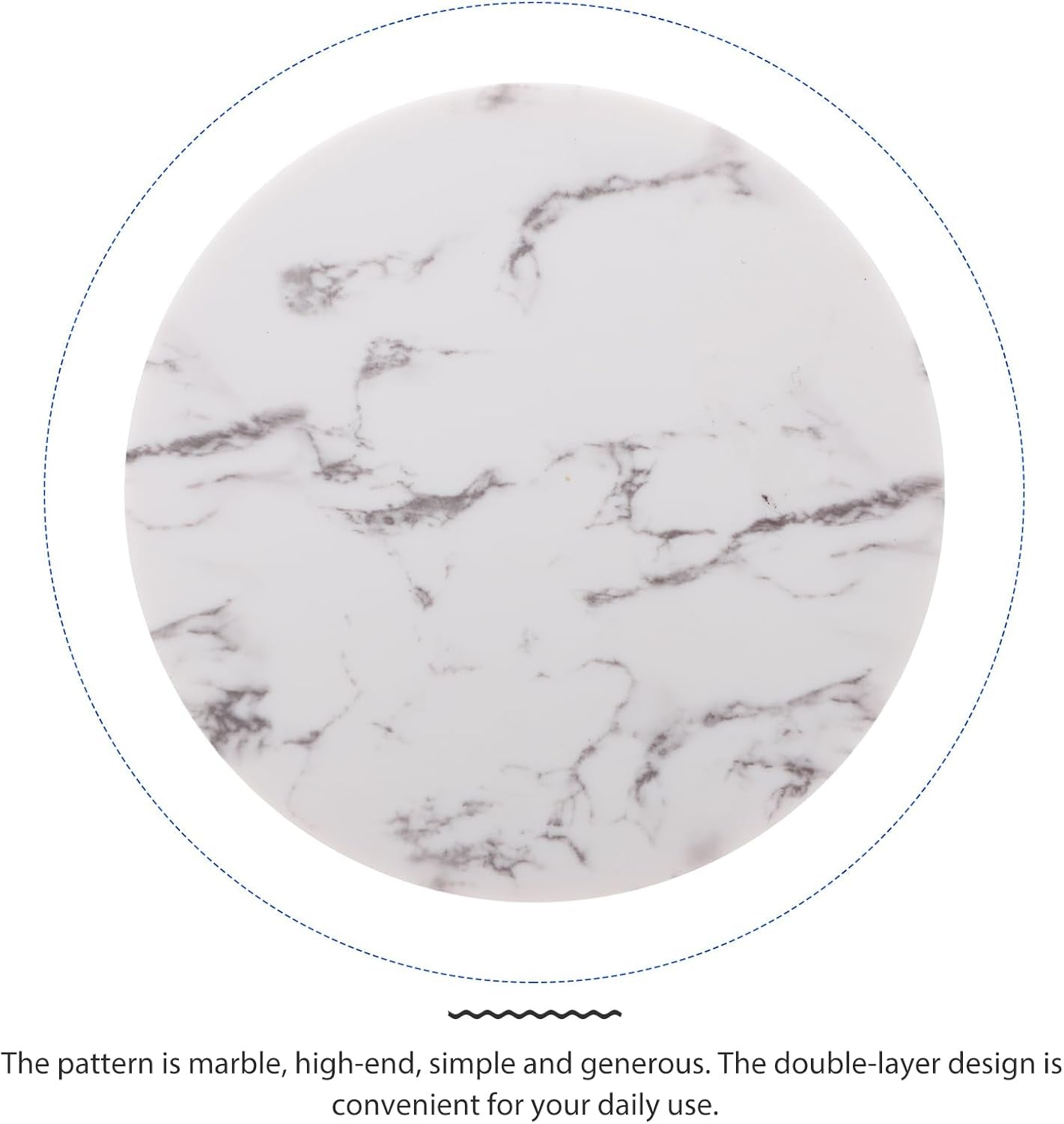 Marble Texture Pressed Powder Case Compact Makeup Powder Box Double Layer Empty Cosmetic Container for Diy Loose Travel