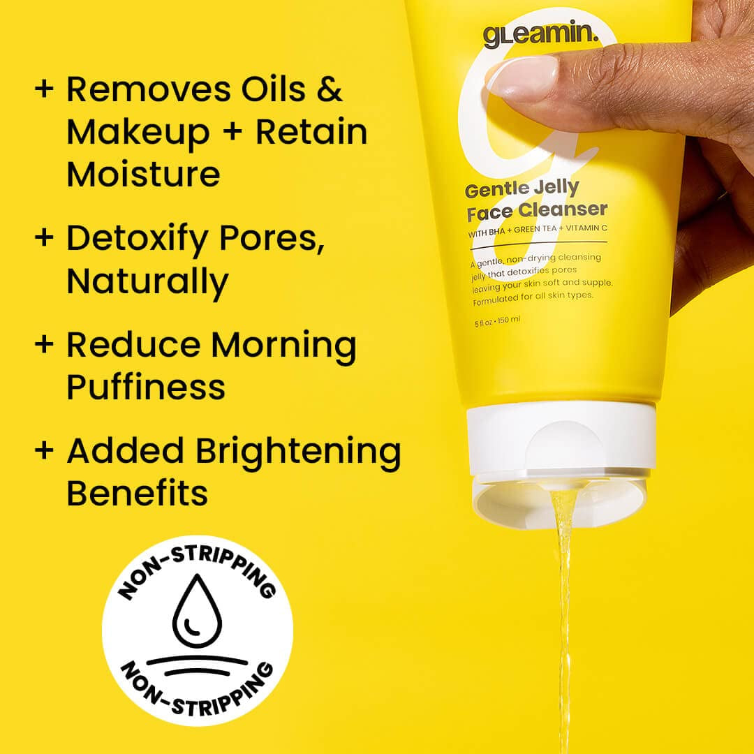 Jelly Hydrating Gentle Face Cleanse, Daily Facial Cleanser, Oil Cleanser Facial Skin Care Products, Moisturizing Face Wash for Oily to Dry Skin, Facewash Green Tea, Face Cleanser 5 Fl Oz