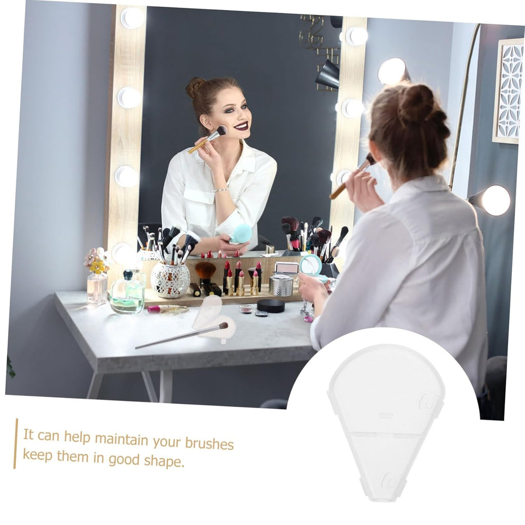 10Pcs Makeup Brush Covers Bristle Protector for Fan Highlighter Brush Travel-Friendly Makeup Supplies and Convenient Storage