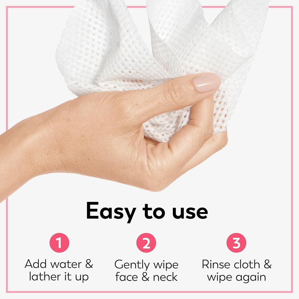 Makeup Remover Wipes, Daily Facials Hydrating Face Cleanser for Normal to Dry Skin, Alcohol & Fragrance Free, Soft Face Wash Towels, Travel Essentials for Women, Convenient Dry Cloths, 66 Ct