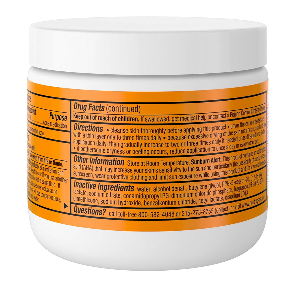 Rapid Clear Maximum Strength Acne Treatment Pads - Salicylic Acid Formula, Face Cleansing Pads, Oil Remover, Fights Pimples, 60 Count, Resealable Jar