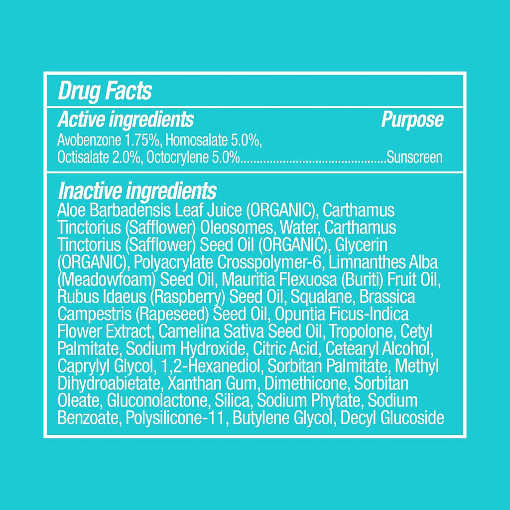 COOLA Organic Face Sunscreen SPF 50 Sunblock Lotion, Dermatologist Tested Skin Care for Daily Protection, Vegan and Gluten Free, Fragrance Free