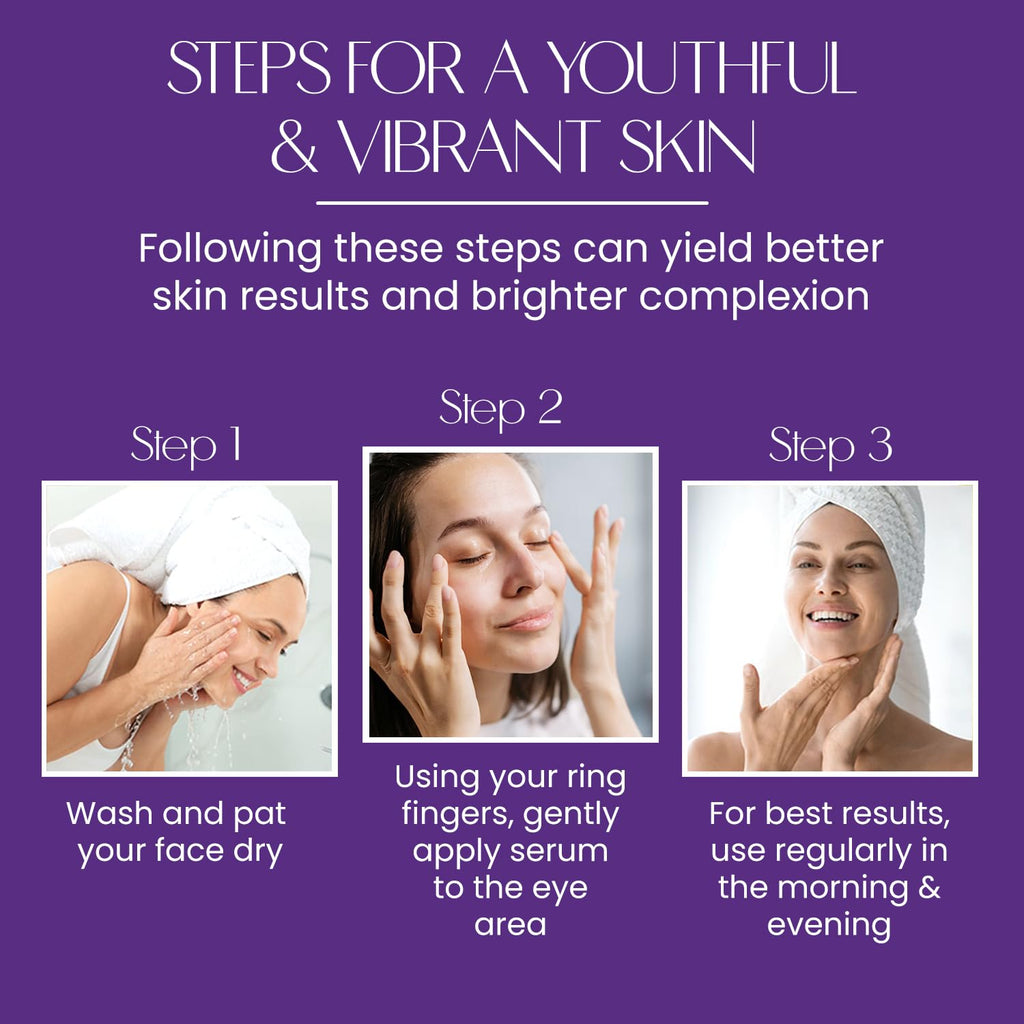 Collagen & Hyaluronic Acid under Eye Serum - Anti-Aging, Hydrating, Reduces Puffiness & Wrinkles - Dermatologist Tested, Korean Skin Care - 1 Oz / 30 Ml