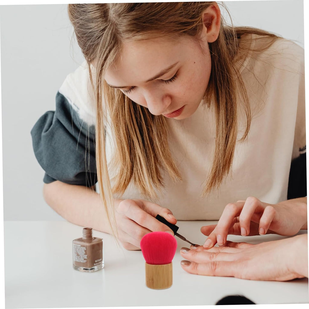 Makeup Brush for Loose Powder Foundation round Faux Cosmetic Brush for Travel Gentle Bristles for Face Makeup Application for Highlighting and Blush