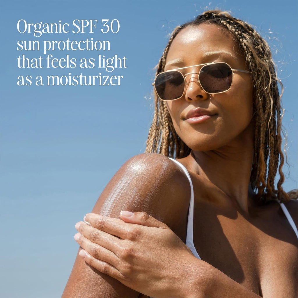 Organic Sunscreen SPF 50 Sunblock Body Lotion, Dermatologist Tested Skin Care for Daily Protection, Vegan and Gluten Free, Guava Mango, 5 Fl Oz