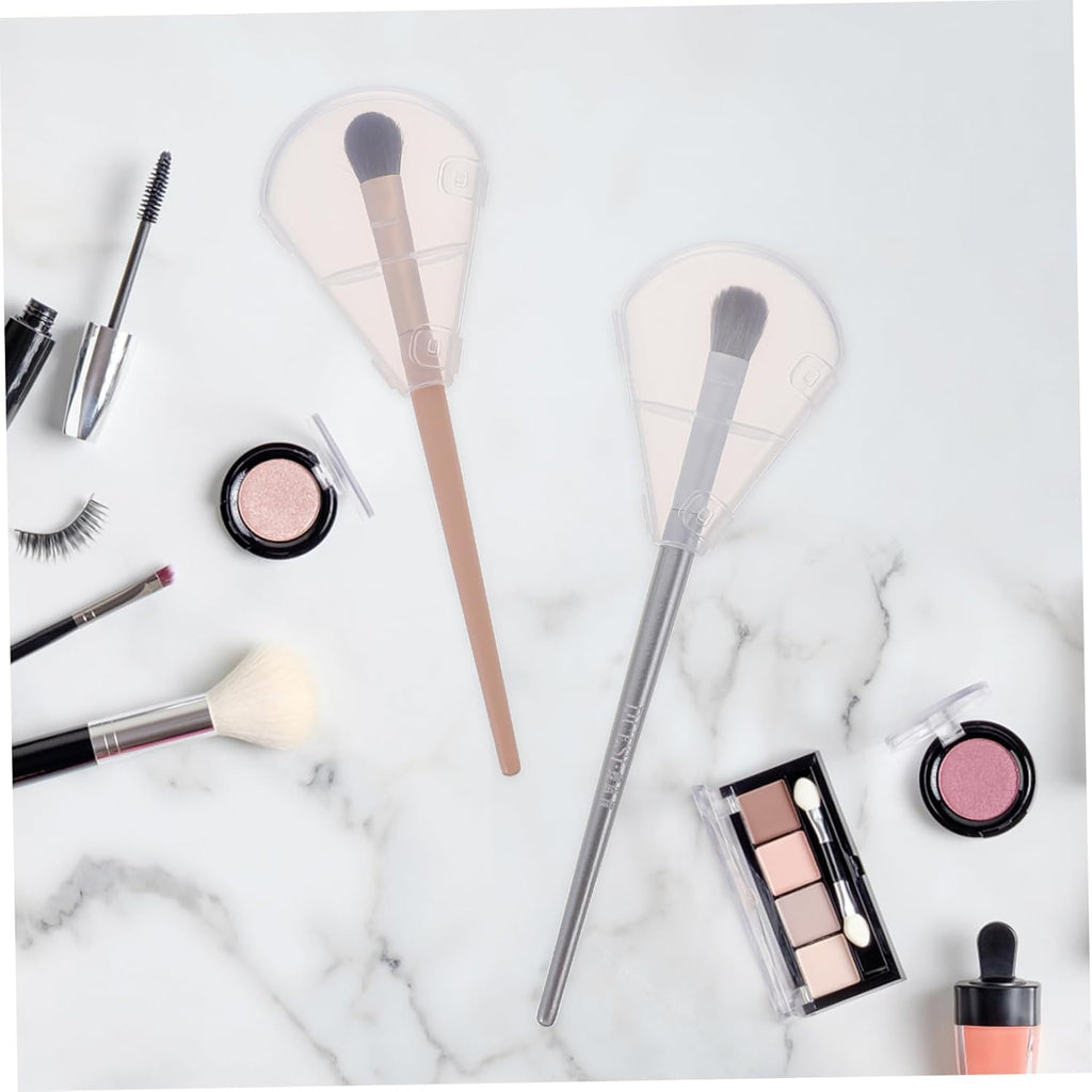 10Pcs Makeup Brush Covers Bristle Protector for Fan Highlighter Brush Travel-Friendly Makeup Supplies and Convenient Storage