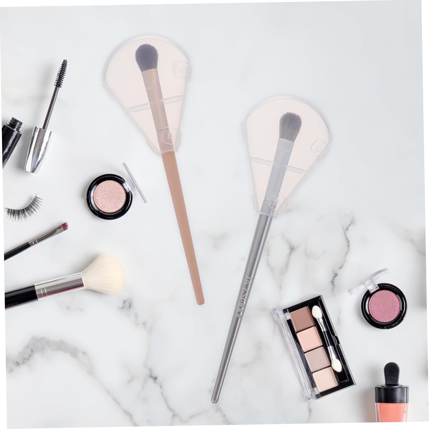 10Pcs Makeup Brush Covers Bristle Protector for Fan Highlighter Brush Travel-Friendly Makeup Supplies and Convenient Storage