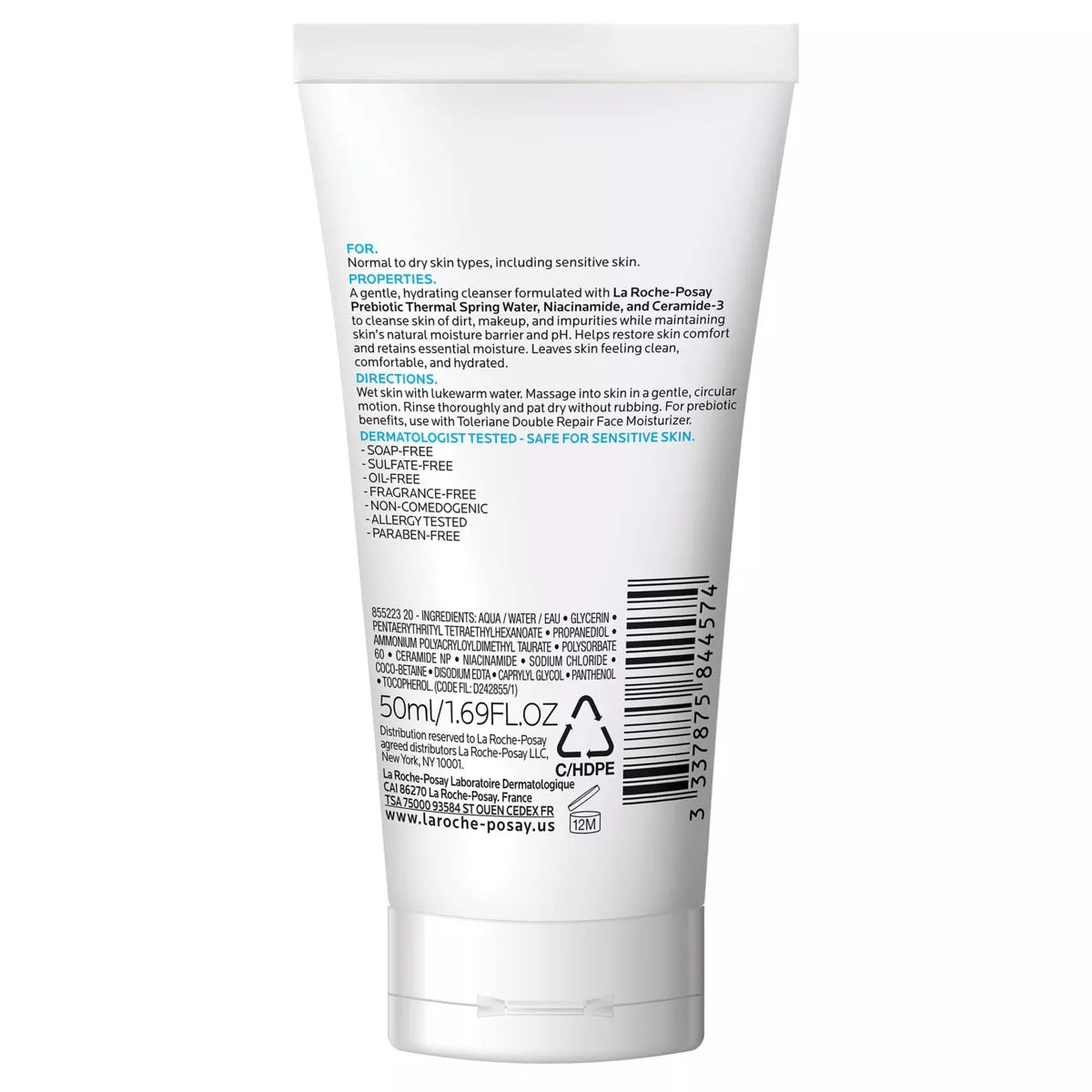 La Roche Posay Toleriane Hydrating Facial Cleanser