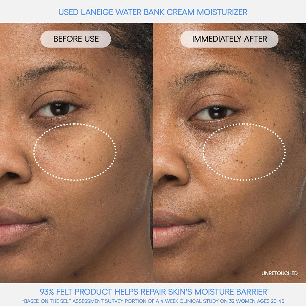 Water Bank Blue Hyaluronic Cream Moisturizer: Hydrating Korean Face Cream with Squalane & Ceramide for Skin Barrier Support, Dermatologist-Tested