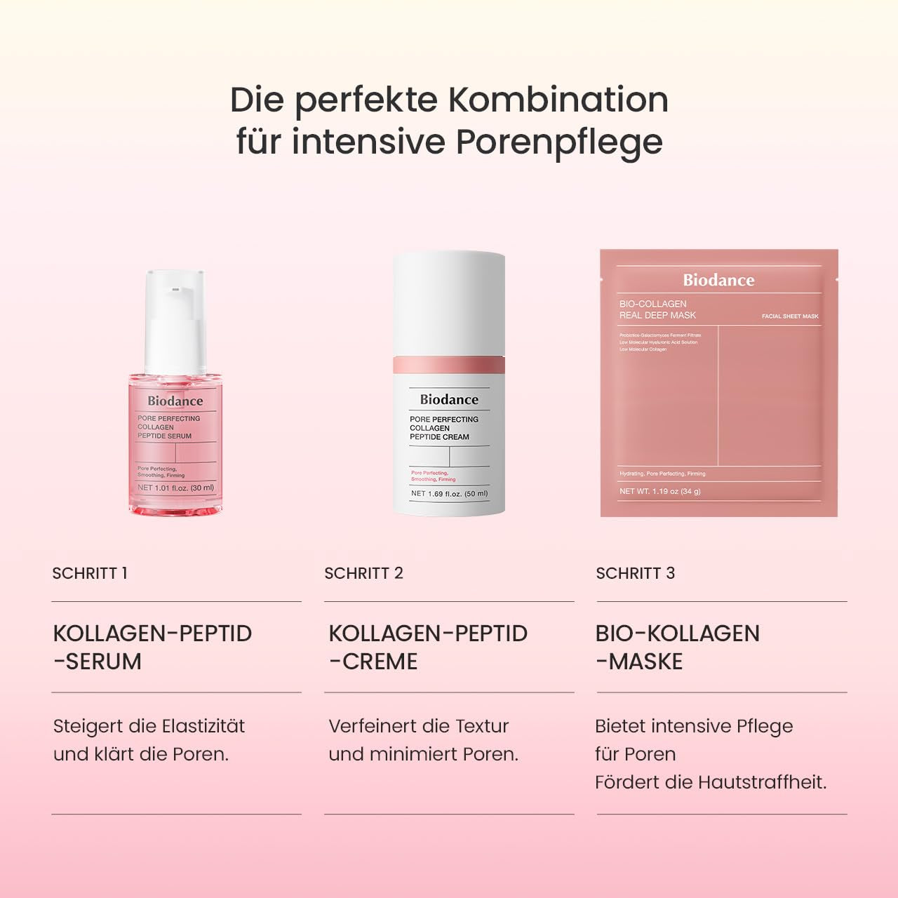 Bio-Collagen Real Deep Mask, Hydrating Overnight Hydrogel Mask, Pore Minimizing, Elasticity, Plumping Improvement, Korean Skin Care | 1.19Oz(34G) X 4Ea