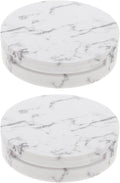 Marble Texture Pressed Powder Case Compact Makeup Powder Box Double Layer Empty Cosmetic Container for Diy Loose Travel
