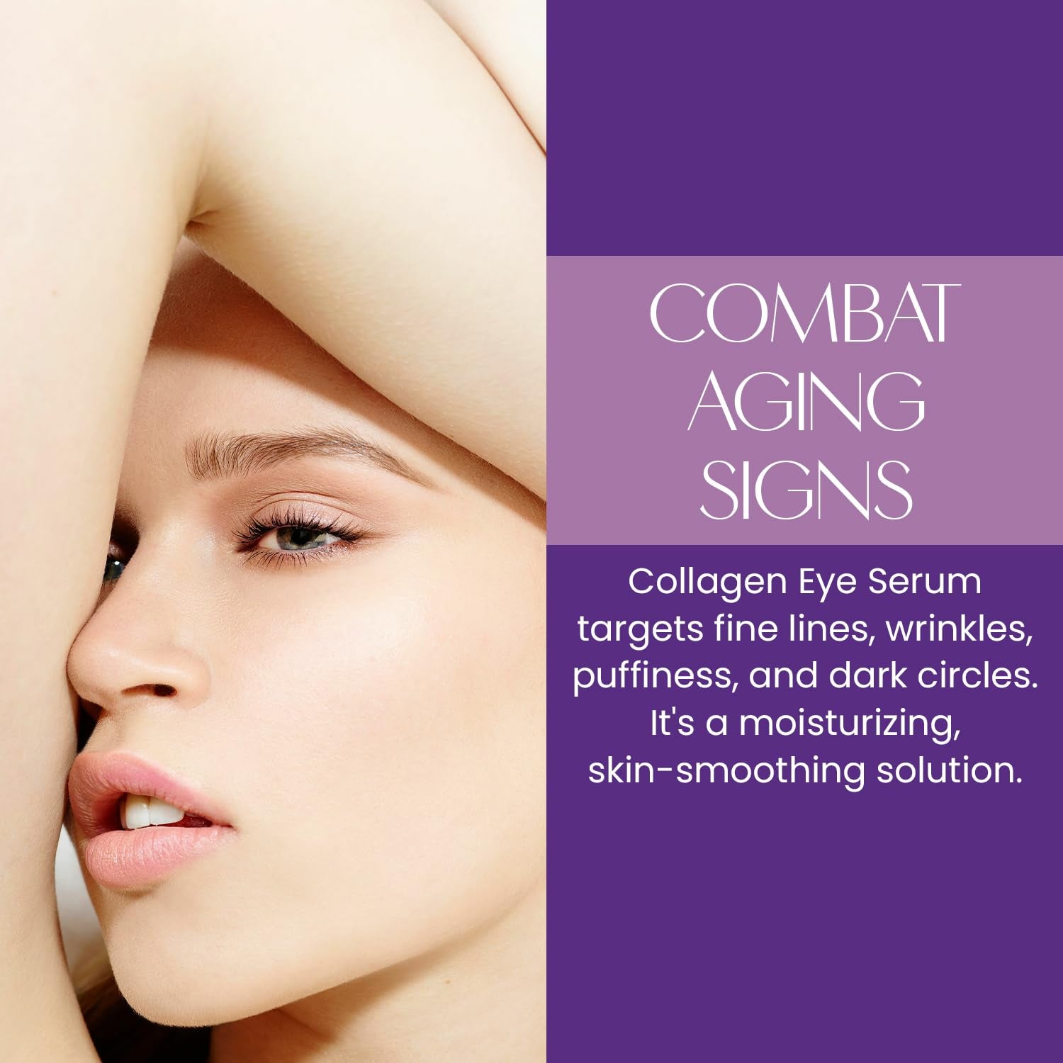 Collagen & Hyaluronic Acid under Eye Serum - Anti-Aging, Hydrating, Reduces Puffiness & Wrinkles - Dermatologist Tested, Korean Skin Care - 1 Oz / 30 Ml