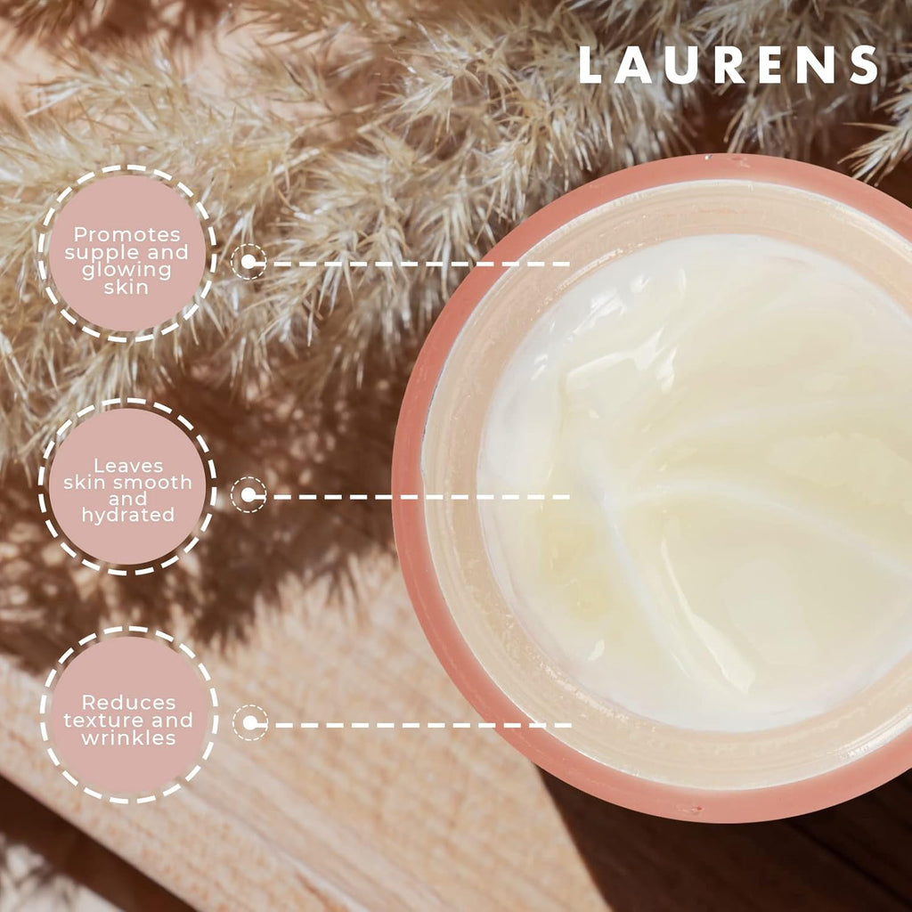 Hydrating Moisturizer from Skincare by Laurens- Dry Skin Face Moisturizer with Hyaluronic Acid, Jojoba Seed & Apricot Kernel Oil- Irritation-Free Moisturizing Face Cream for Sensitive Skin- 1 Fl Oz