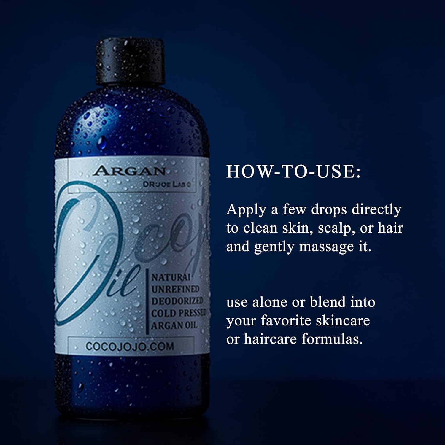 Deodorized Argan Oil for Hair Treatment Oils, Pure Argan Oil for Face, Unrefined Unscented Cold Pressed Extra Virgin - 32 Oz (Pack of 1) - Packaging May Vary