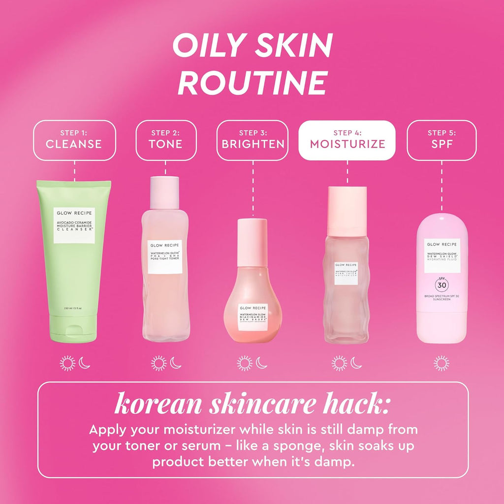 Pink Juice Water Gel Moisturizer, Korean Gel Moisturizer for Glass Skin, Oil-Free Hydrating Hyaluronic Acid Face Moisturizer for Oily Skin, Non-Comedogenic, Long-Lasting (50Ml)