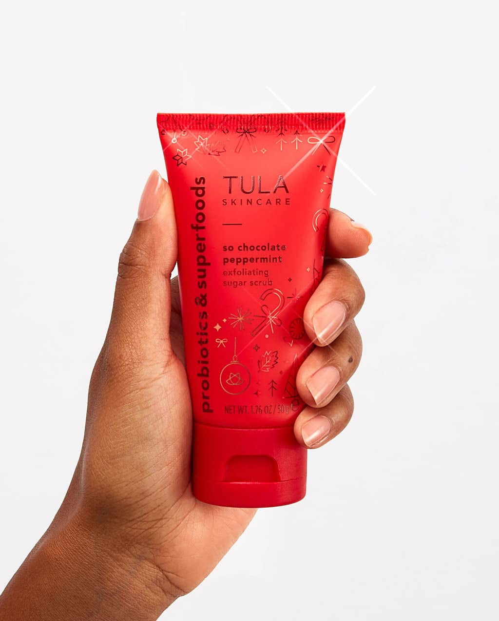 TULA Skin Care so Chocolate Peppermint Exfoliating Sugar Scrub - Face Scrub, Sugar, Cocoa and Probiotic Extracts to Melt Away Excess Oil for a Softer and Radiant-Looking Complexion, 1.8 Oz.