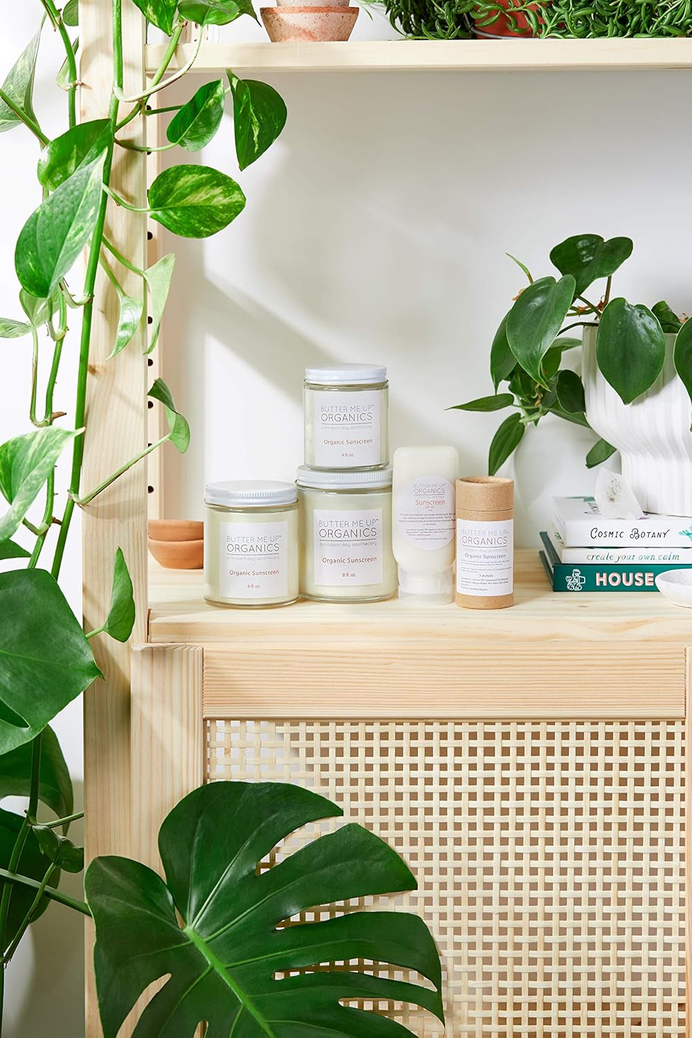 Butter Me up Organics Natural Zinc Oxide Sunscreen SPF 45+, Reef-Safe, Non-Nano Mineral Sunblock, Water-Resistant with Shea Butter & Coconut Oil, Chemical-Free, Eco-Friendly, 4Oz Jar