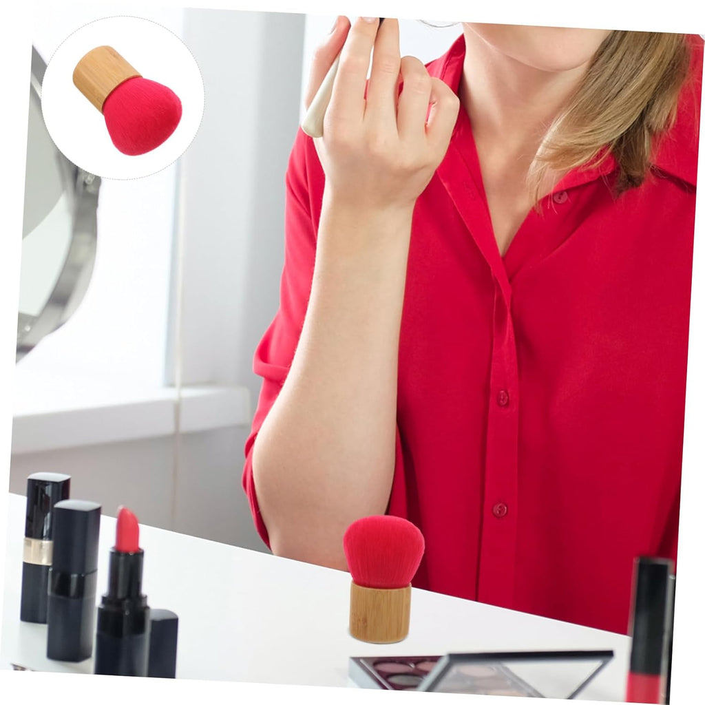 Makeup Brush for Loose Powder Foundation round Faux Cosmetic Brush for Travel Gentle Bristles for Face Makeup Application for Highlighting and Blush