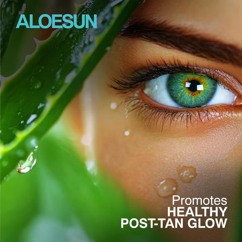 after Sun Face and Body Spray | Non Sticky Organic Aloe Vera for Sun Exposure Relief with Pure Lavender Essential Oil | Natural Aftersun Skin Moisturizer for Redness | Travel Size 3.4 Fl Oz